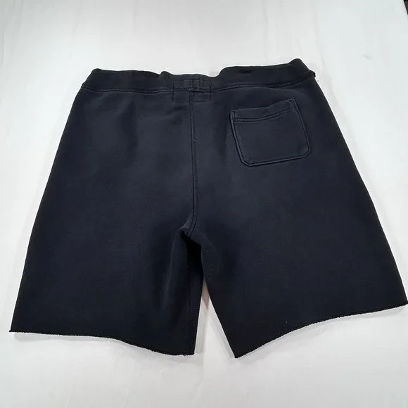 Abercrombie & Fitch Shorts Men XL Black Sweat 8" Fleece Graphic Casual Y2K - Picture 3 of 8